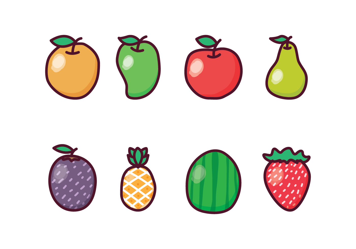 Download Free Fruit Icon Set - Download Free Vectors, Clipart Graphics & Vector Art