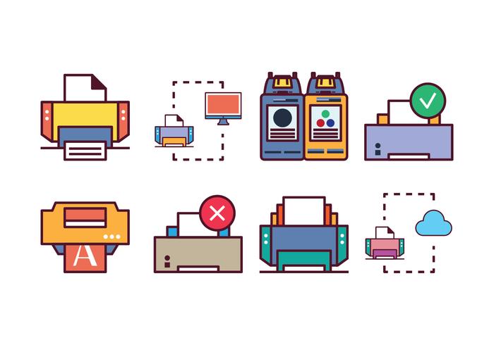 Free Printer Icon Set vector