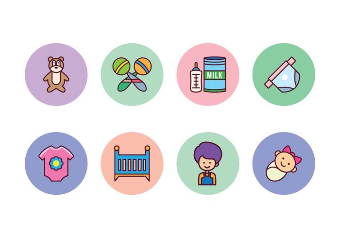 Free Baby Icon Set vector