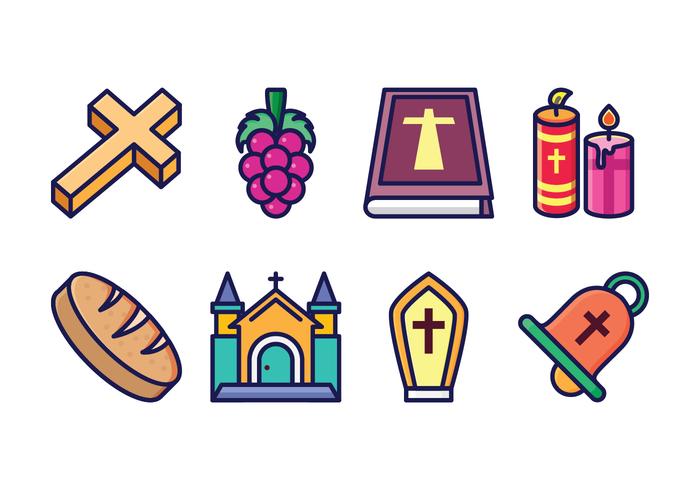 Free Eucharist Icon Set vector