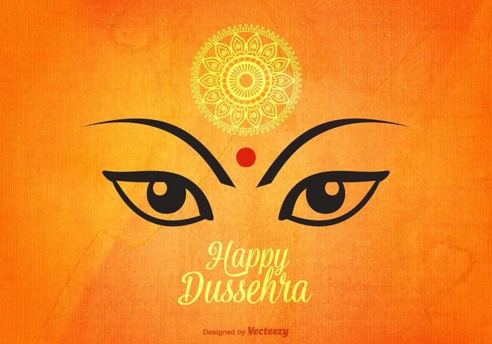 Happy Dussehra Vector Background