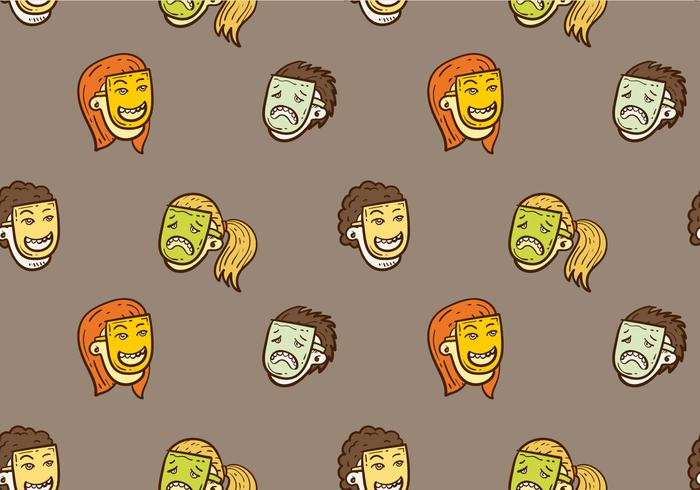 Free Teatro Seamless Pattern Vector Illustration