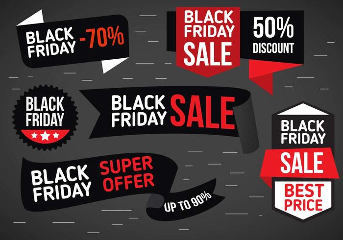 Free Vector Black Friday Etiquetas