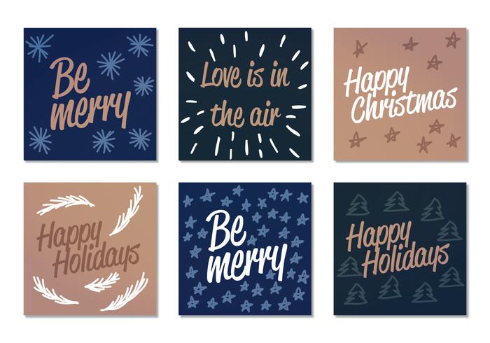 Vector Winter Holiday Cards Vector Winter Holiday Cards
