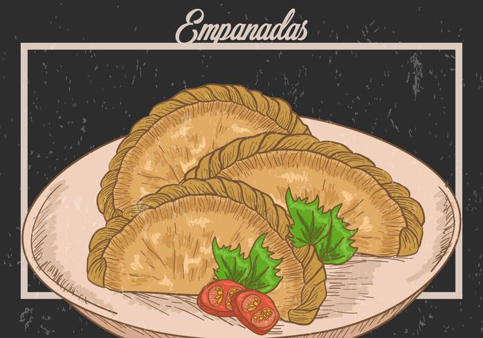 Empanadas Fried Illustration vector