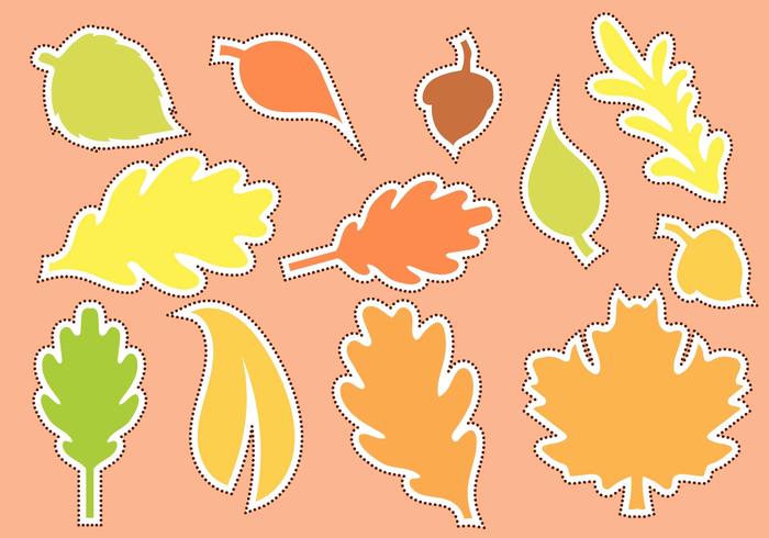 Free Die Cut Autumn Shape Vector