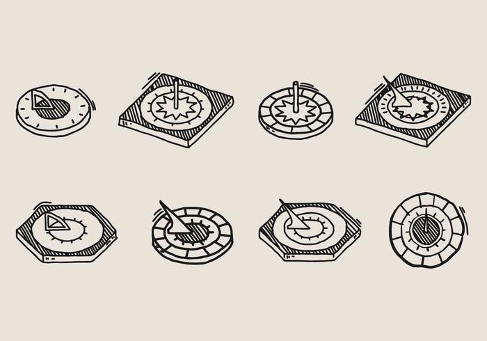 Sun Dial Icon vector