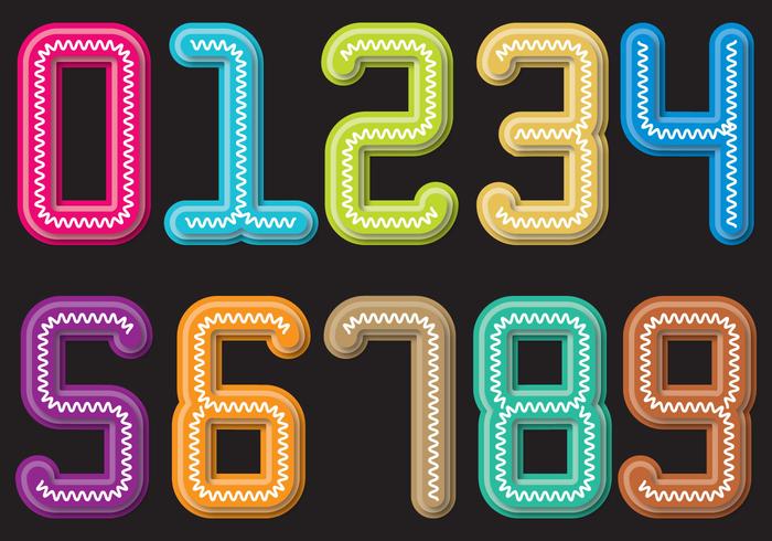 Colorful Slinky number vector