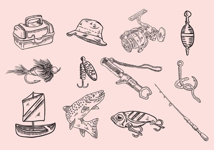 Fishing Icon Set vector