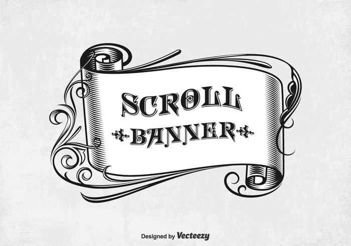 Vector Vintage Scroll Banner