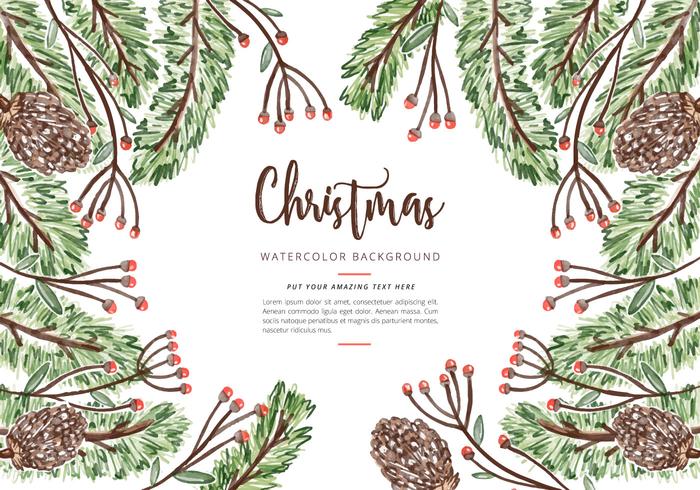 Christmas Watercolor Background vector