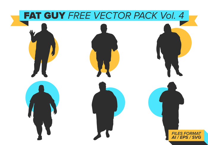 Fat Guy Silhouettes Free Vector Pack Vol. 4 Fat Guy Silhouettes Free Vector Pack Vol. 4