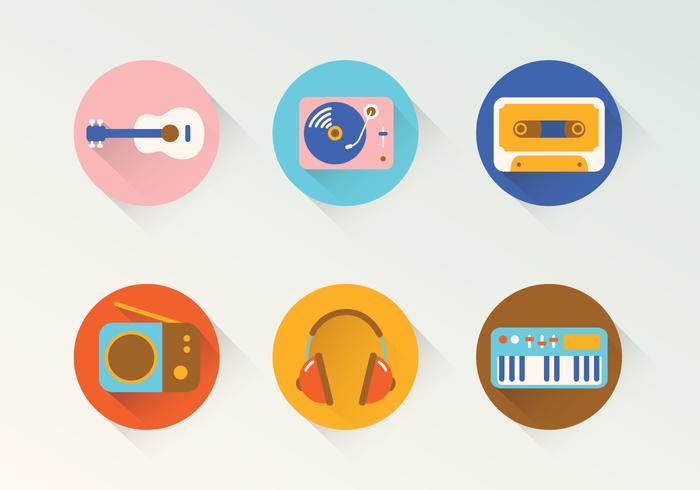 Iconos del vector de la música