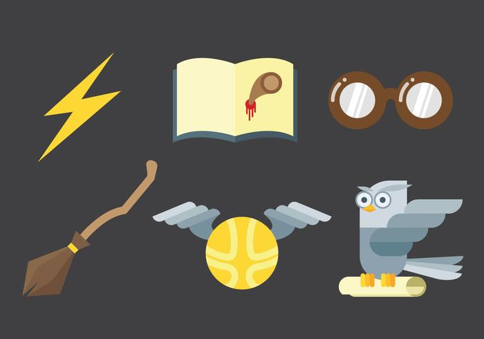 Libre Hogwarts Iconos Vector