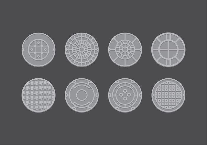 Manhole Flat Free Vector