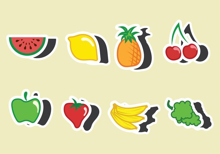 Fruit Fridge Magnet Vector Fruit Fridge Magnet Vector
