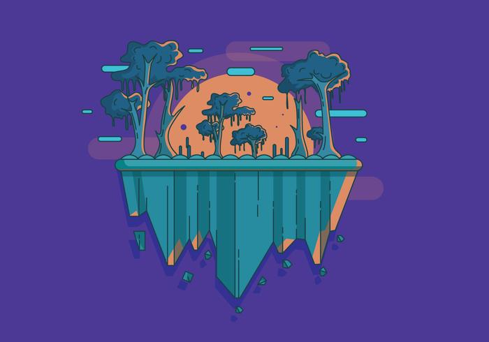 Paisaje del pantano Vector