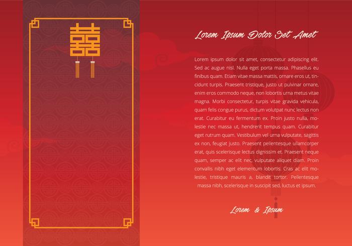 Chinese Wedding Template Illustration Chinese Wedding Template Illustration