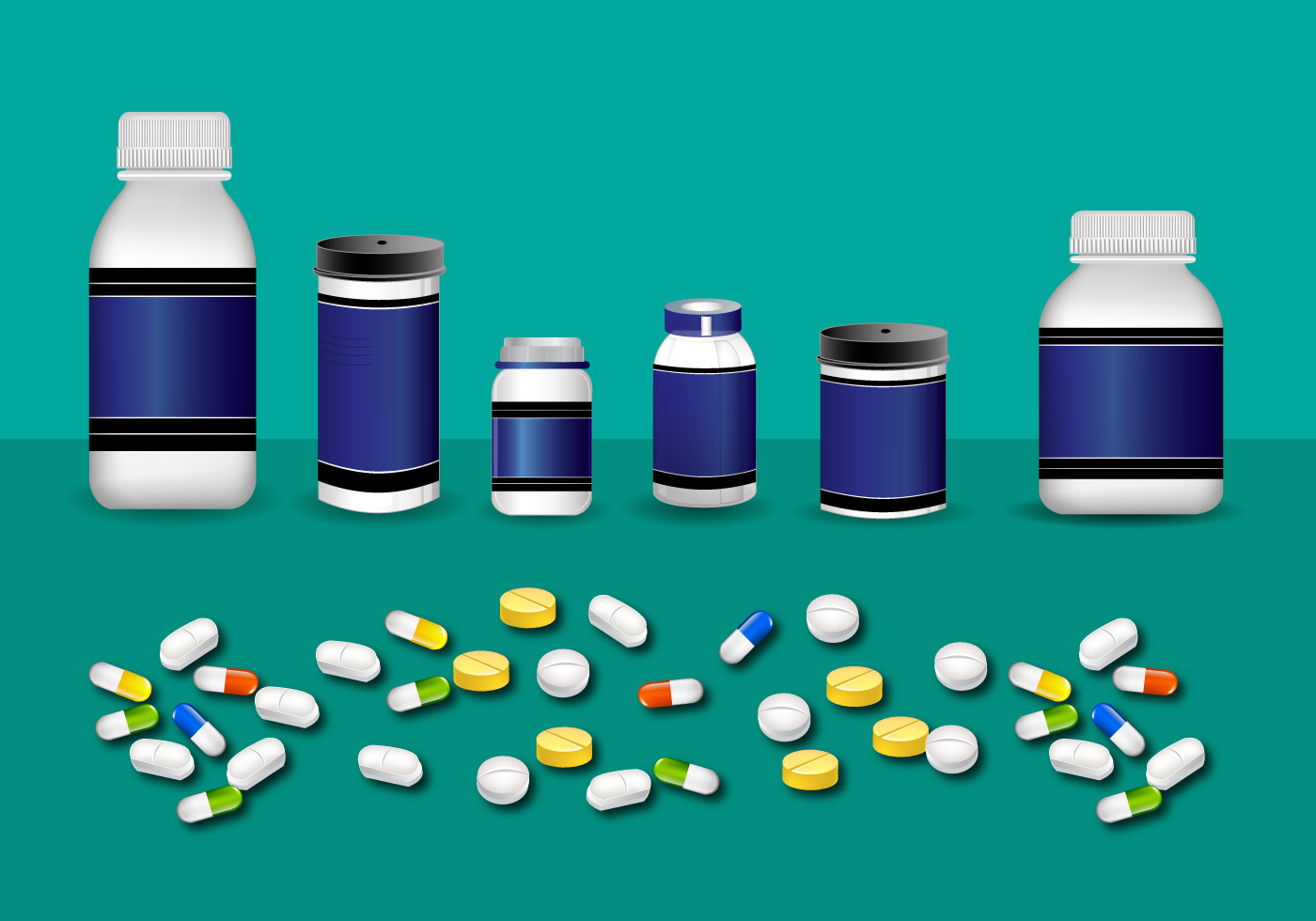 Download Pill Box Botlte Mockup Vector - Download Free Vectors ...