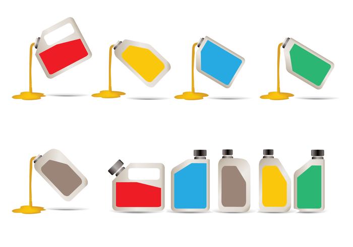 Vector Illustration Pouring Motor Oil