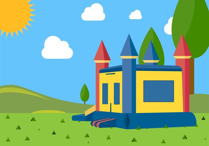 Ilustración Paisaje de la Casa Bounce Vector