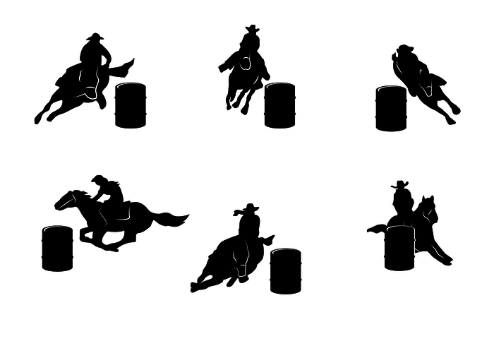 Free Barrel Racing Vector