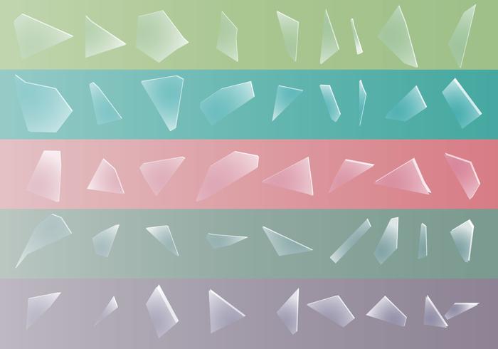 Shatter of the broken glass set vector