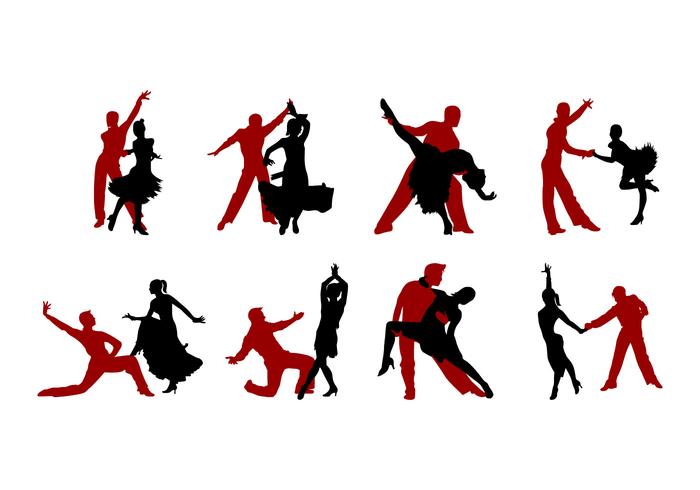 Samba Dance Silhouettes Vector