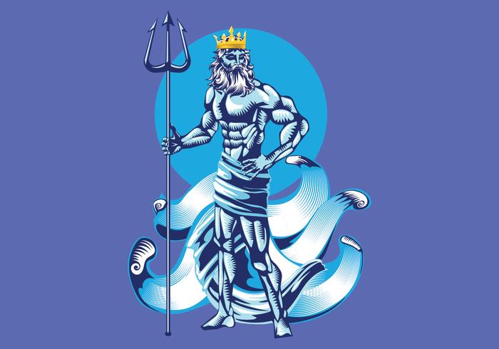 Poseidon Ilustraciones Vectoriales vector