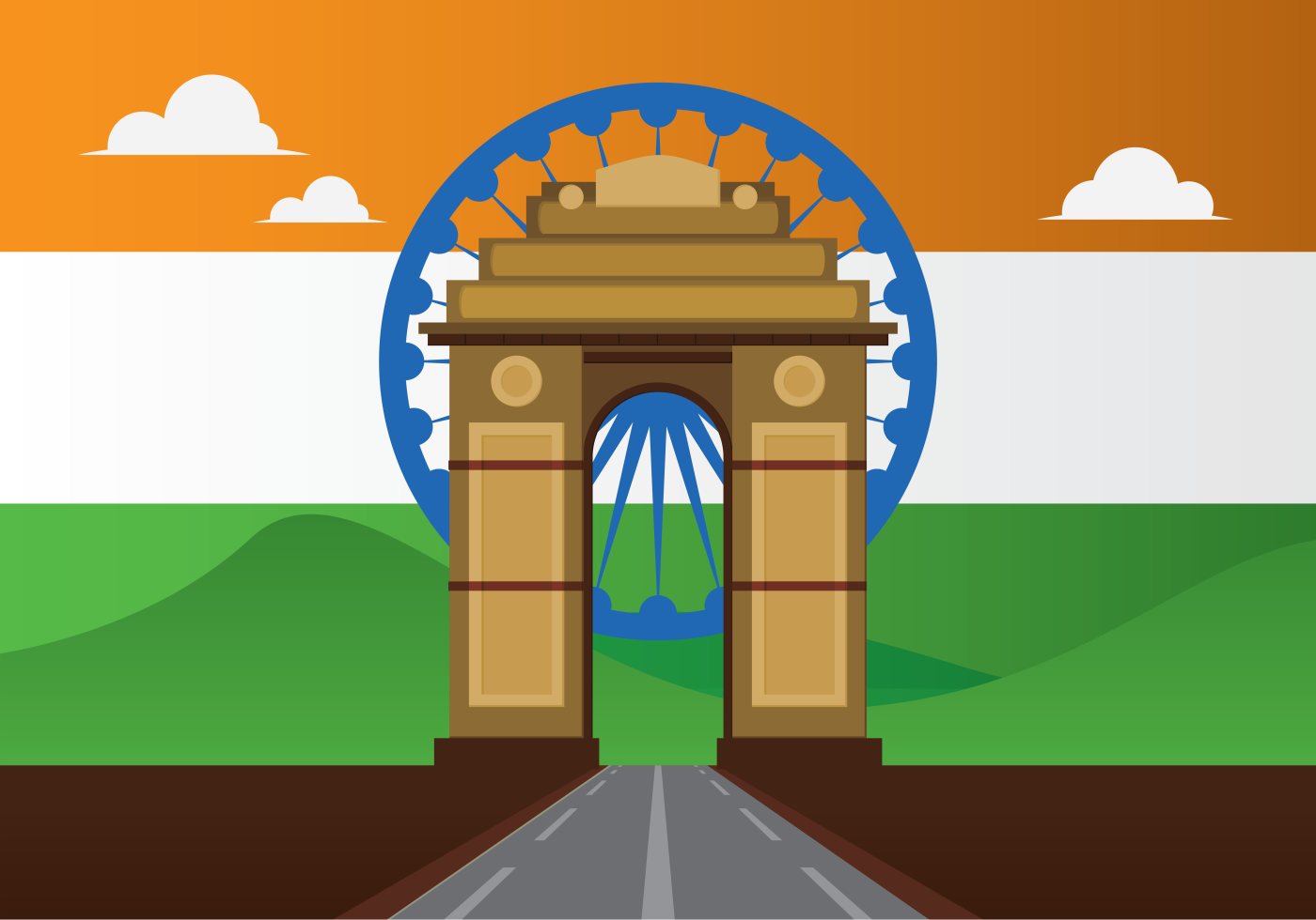 India Gate Vector 128109 - Download Free Vectors, Clipart Graphics