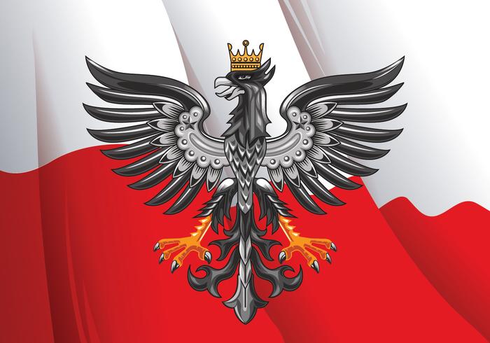 Vector Illustration of Amazing Horizontal Polish Flag