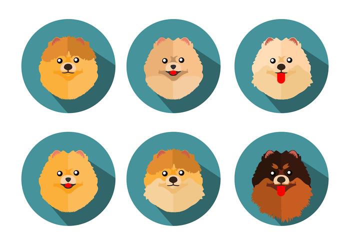 Libre Pomeranian Iconos Vector