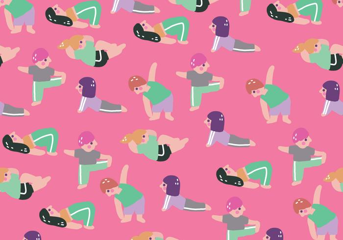 Kids Work-Out Vector Pattern Kids Work-Out Vector Pattern