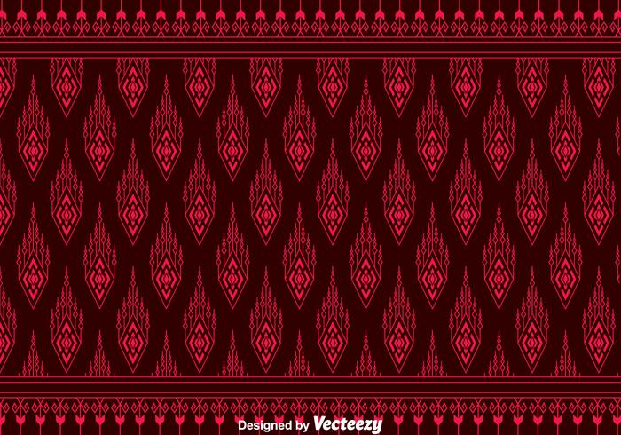 Fondo rojo del patrón del Songket vector