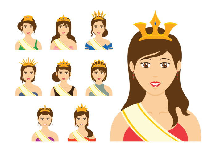 Pageant Queen Vector - Download Free Vectors, Clipart 