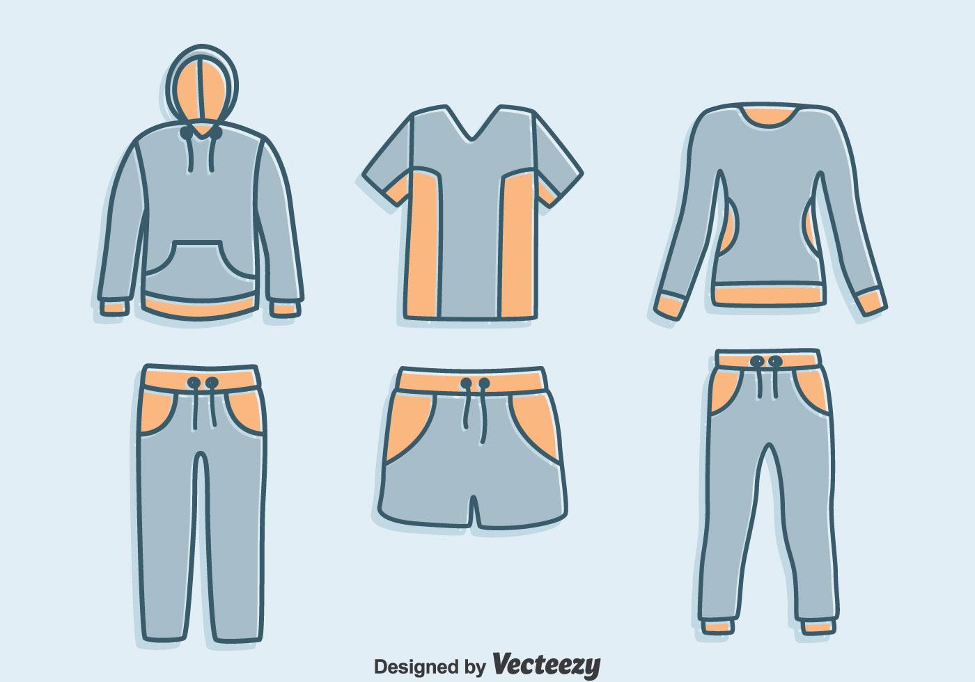 Hand Drawn Tracksuit Vector Set 128165 Vector Art at Vecteezy