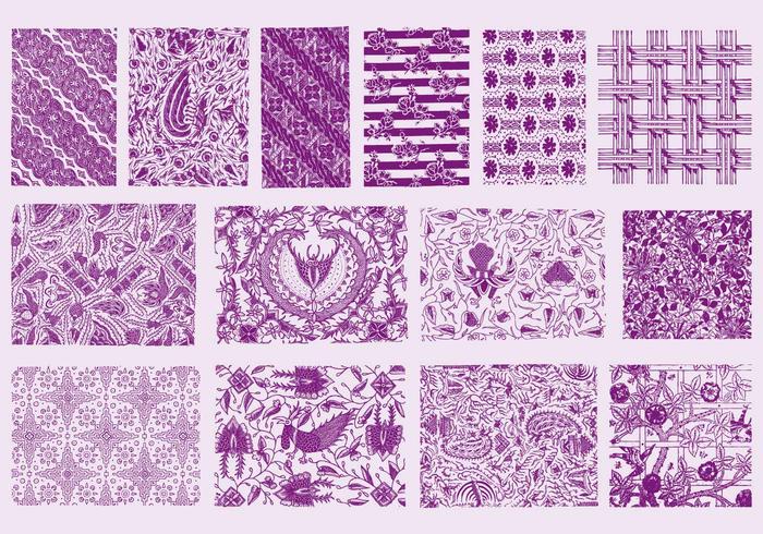 Purple Toile Textures vector