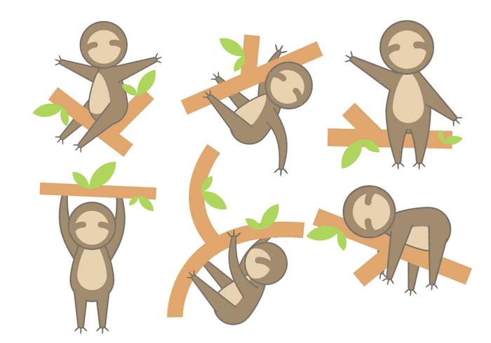 Free Cartoon Sloth Vector