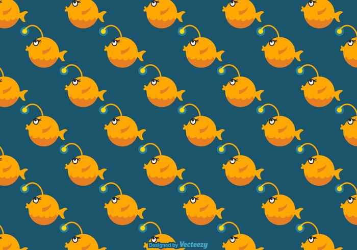 Libre de dibujos animados Pez Angler Vector de fondo