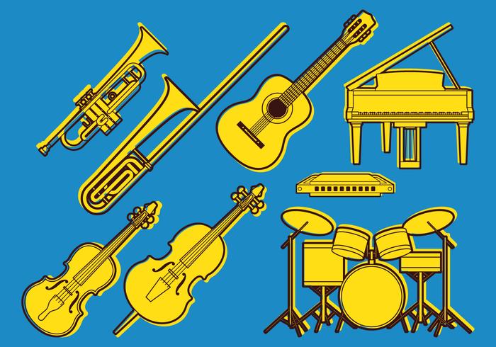 Orchestra Musical Icons vector