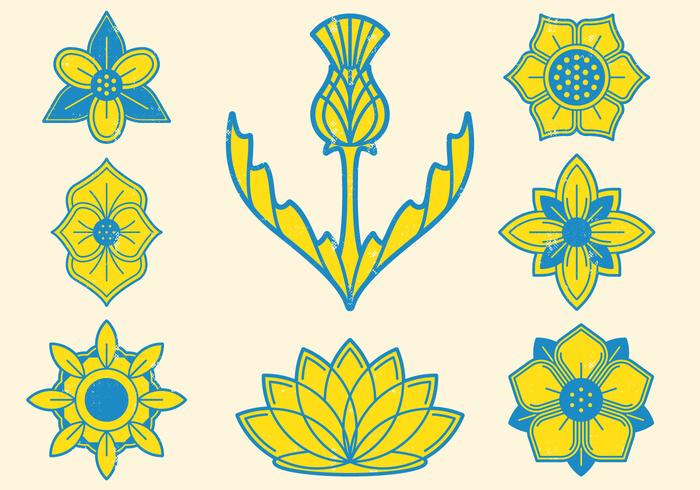 Emblema floral vector