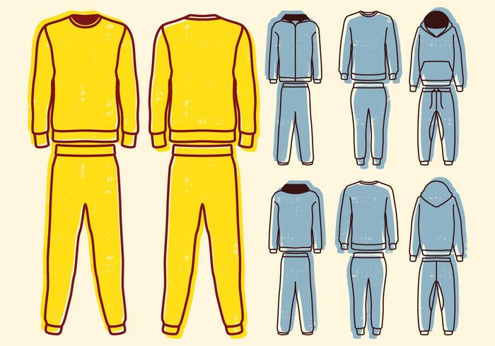 Blank Sweat Suit vector