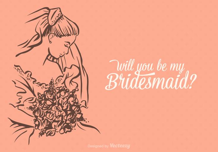 Free Vector Will You Be My Bridesmaid