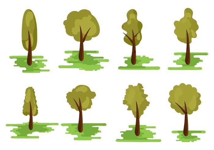 Varios tipos diferentes de vector de árbol