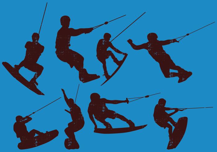 Wakeboarding Silhouette vector