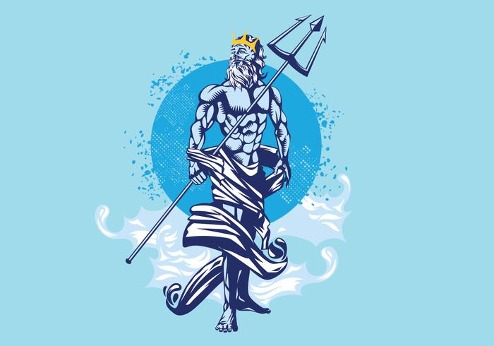 Poseidon Ilustraciones Vectoriales vector