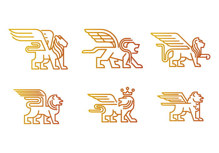 Free Winged Lion Vector