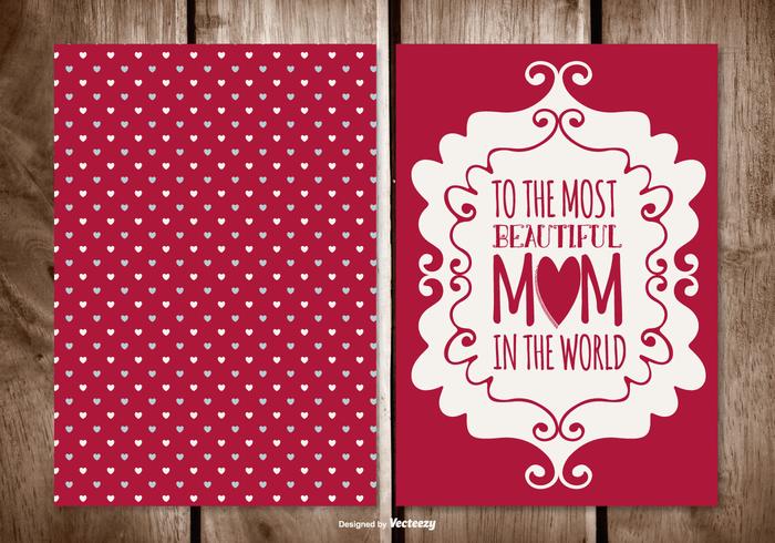 Cute Mother's Day Card vector