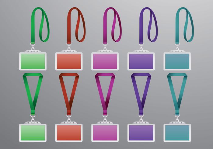 Set Of Lanyard Vectors