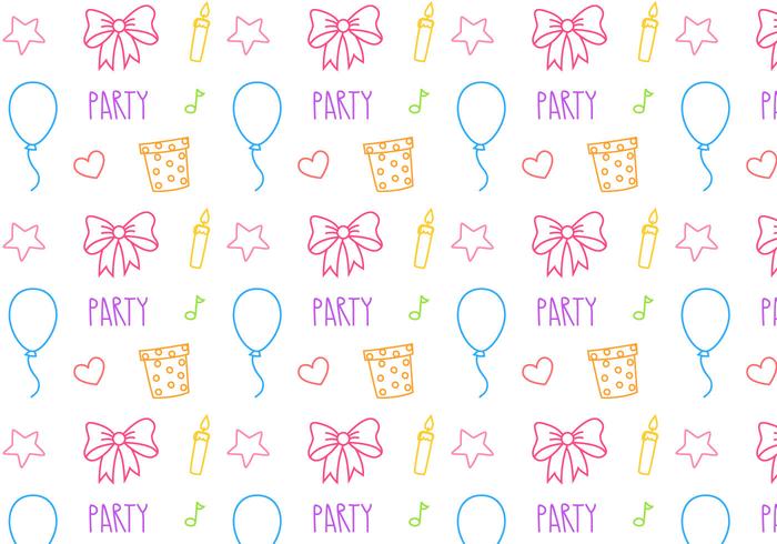 Free Birthday Party Pattern Vector